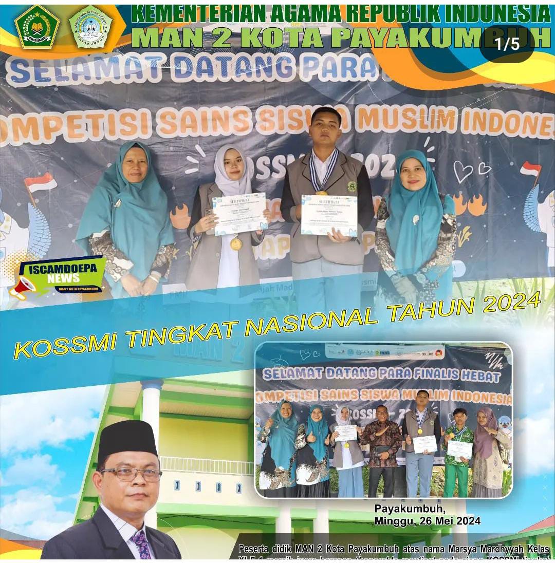 Marsya Mardhiyyah raih Juara Harapan (Honorable Mention) Pada Ajang KoSSMI tingkat Nasional