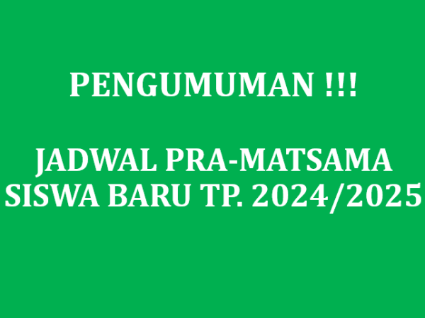 JADWAL PRA MATSAMA